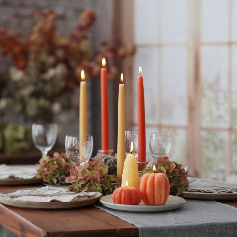 Autumnal Beeswax Candles Featuring Sculptural Harvest Shapes