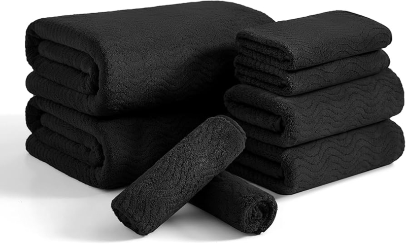 Black All Bath Towels