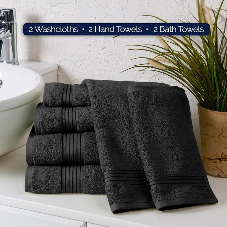 Bath Towel Set, Fade Resistant Cotton Terry for Minimalist Linen Ideas