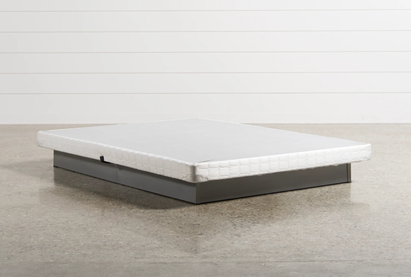 Bed Foundation: Low Profile White Top Quilted Box Spring Sides