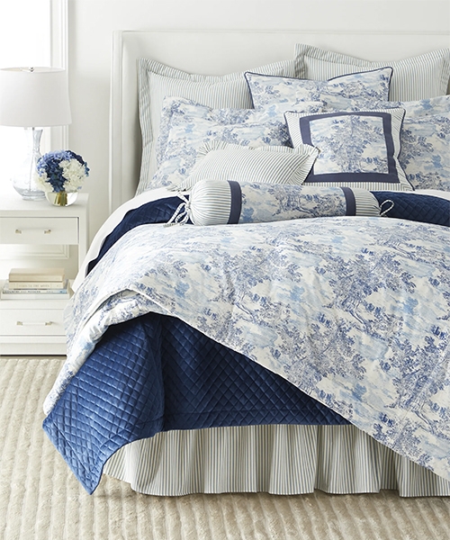 Bedding Collection with Corded Trim Luxury Layered Bed Styling