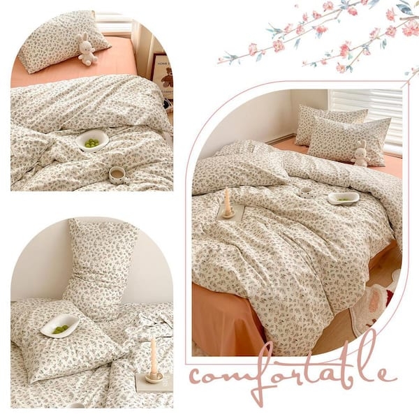 Bedding Set featuring Yellow Floral Print: Yellow Floral Bedding Set