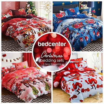 Bedding Set: Santa Claus Duvet Cover Set with Graphic Print
