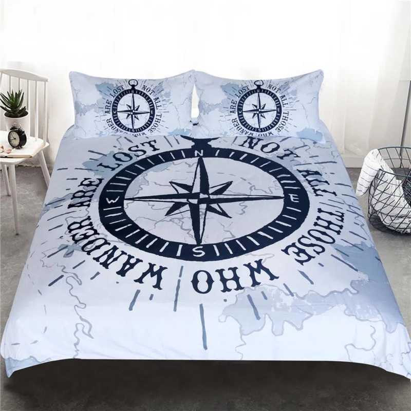 Bedding Set Sea Turtle Motif Oversized Graphic Coastal Modern Style