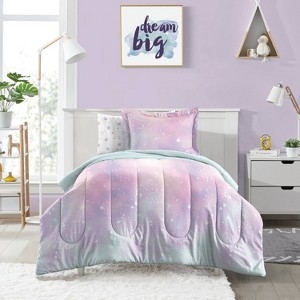Bedding Set: Whimsical Pink Star Pattern Microfiber Kids Comforter
