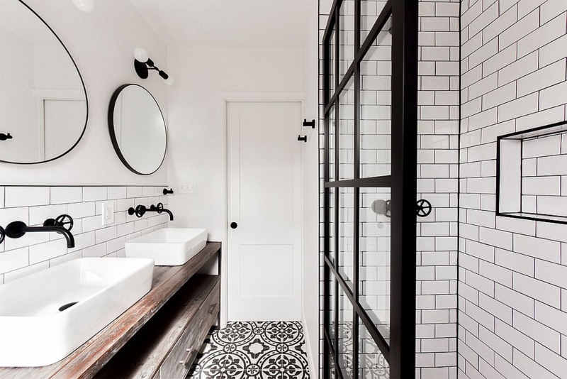 Best Color Schemes for Industrial Style Bathrooms: 25 Ideas and  Inspirations! | Decoist