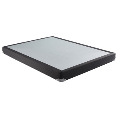 Black Quilted Low Profile Box Spring with Protective Corner Guards