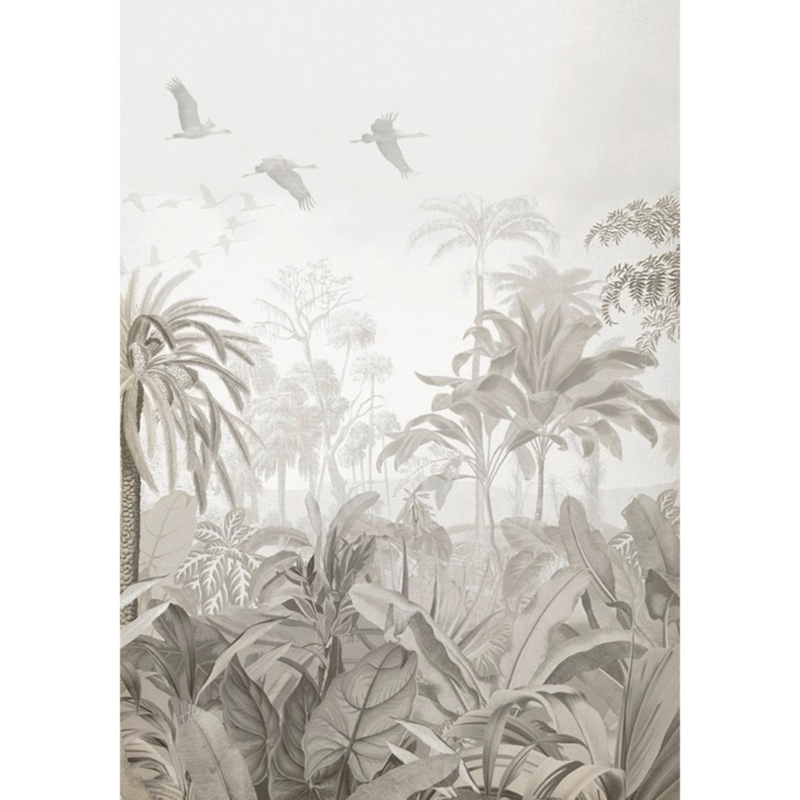 Botanical Wall Mural Vintage Tropical Jungle Scene