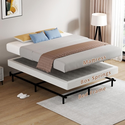 Box Spring: Exploded View Metal Frame 5 Inch Box Spring Foundation