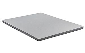 Box Spring: Slim Design Grey Fabric Rounded Corners Bunkie Board