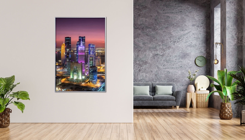 Brushed Aluminum Picture Frame, a Contemporary Metallic Wall Frame