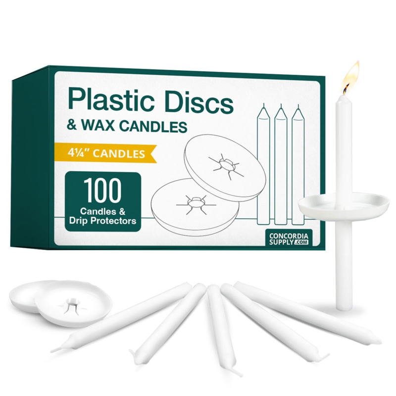 Candle Set Plastic Drip Discs Bulk Packaging for Ceremonial Vigils