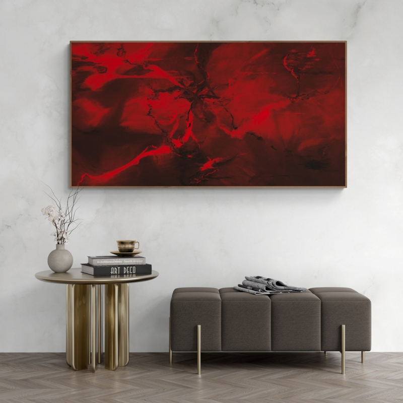 Canvas Print Abstract Wall Art Fluid Pattern Sophisticated Moody