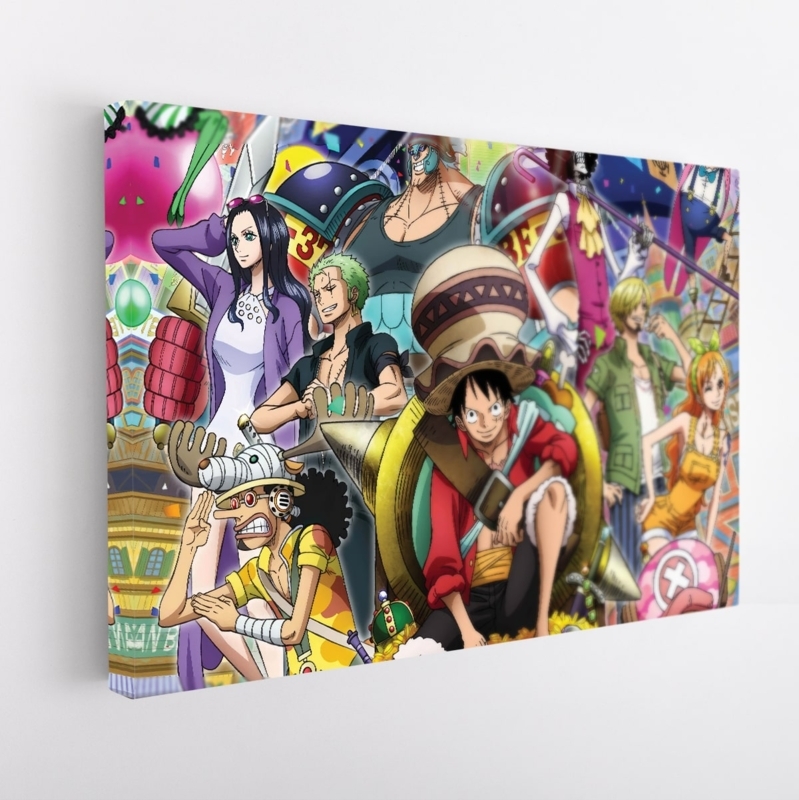 Canvas Wall Art Gallery Wrap Anime Theme Saturated Colors Pop Art