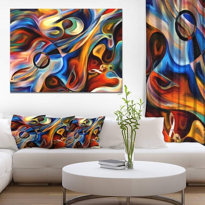 Canvas Wall Art Music Themed Oversized Vibrant Modern Styling