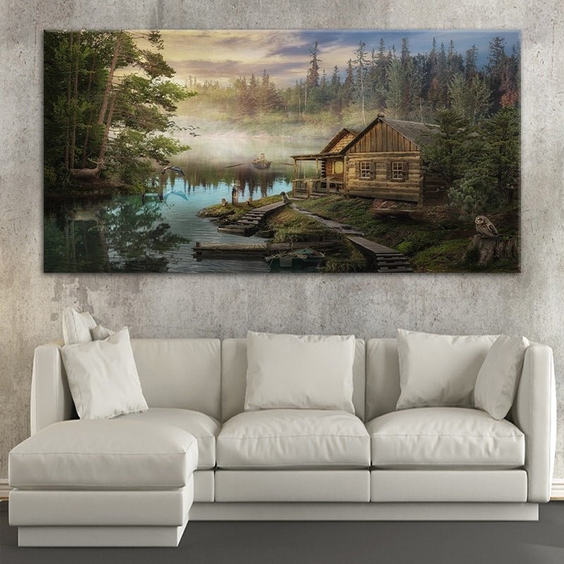 Canvas Wall Art Panoramic Landscape Oversized Frameless
