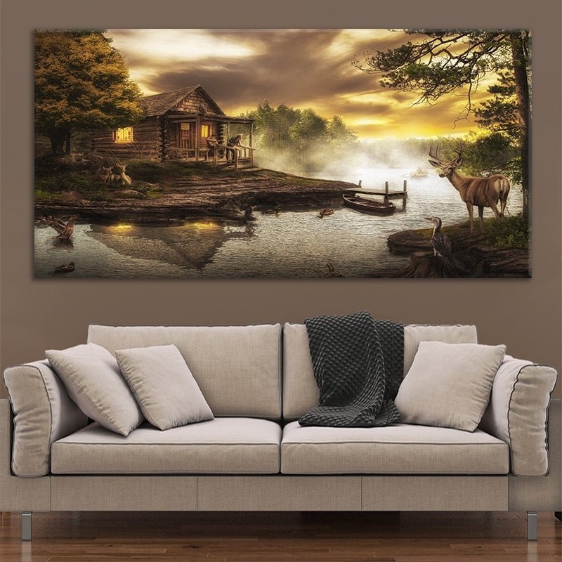 Canvas Wall Art Panoramic Wilderness Landscape Gallery Wrap