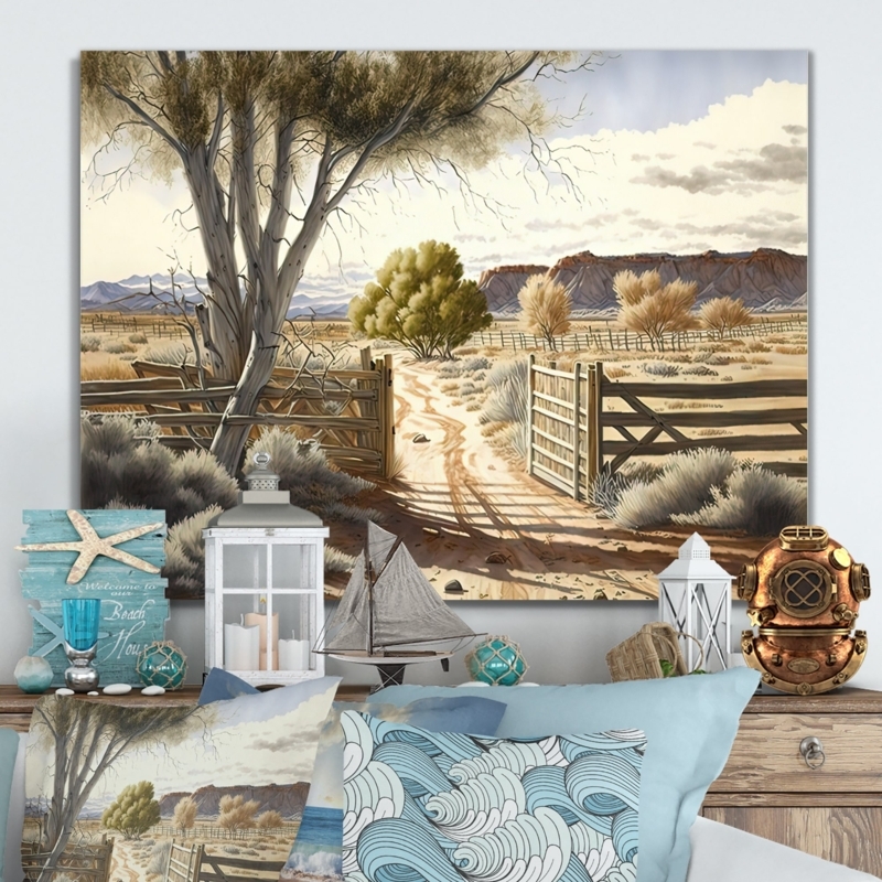Canvas Wall Art Rustic Farmhouse Pasture Coastal Eclectic Styling Decor