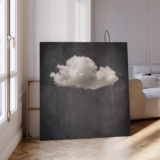 Canvas Wall Art Square Storm Cloud Subject Textured Dark Background