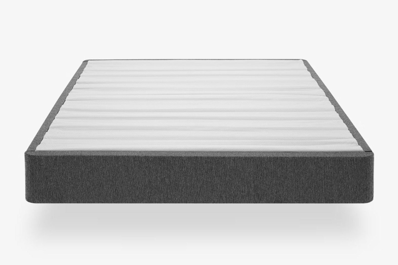 Charcoal Mattress Foundation, Upholstered Sides with Quilted Top.