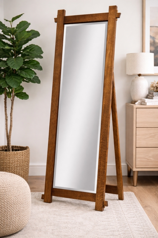 Cheval Mirror Exposed Tenons Easel Stand Mission Style Floor