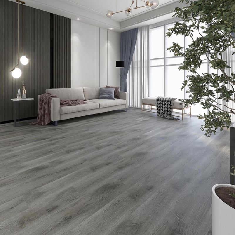 China Dark Grey Oak Decor Vinyl Click Flooring Manufacturer and Supplier |  TopJoy