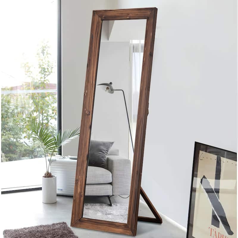 Chunky Wood Frame Full Length Mirror with Matte Finish