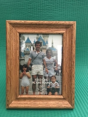 Classic Natural Wood Picture Frame with Pronounced Grain