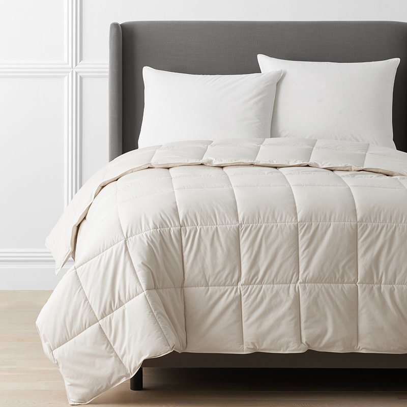 Comforter Natural Cream Box Stitch Quilting Minimalist Breathable