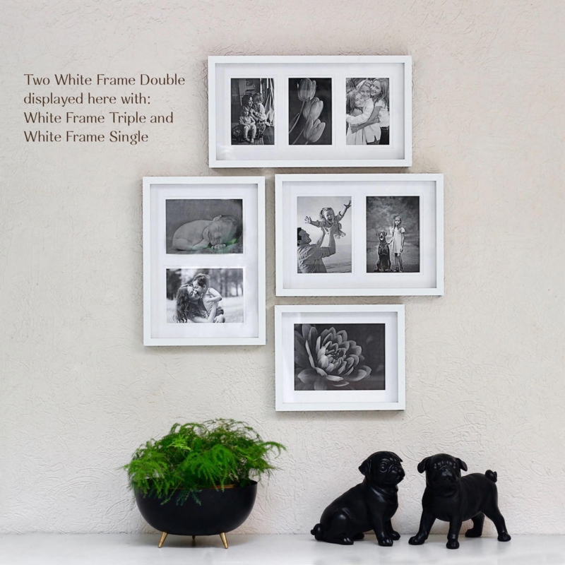 Coordinated White Picture Frame Grouping for Gallery Walls