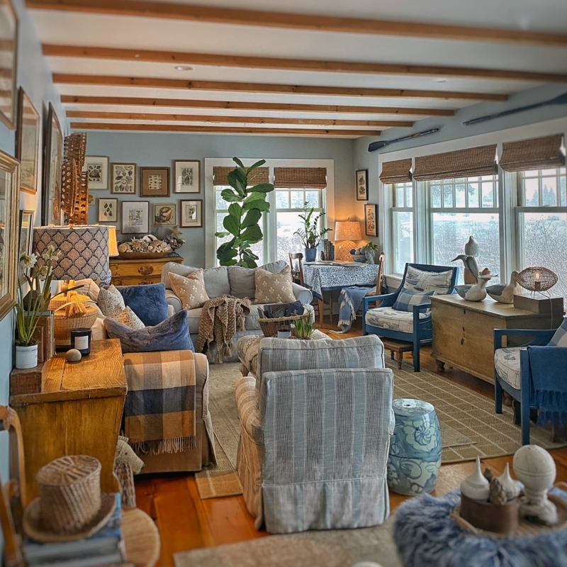 Cottage Wall Decor, Coastal Gallery Wall Ideas, Collected Home Style