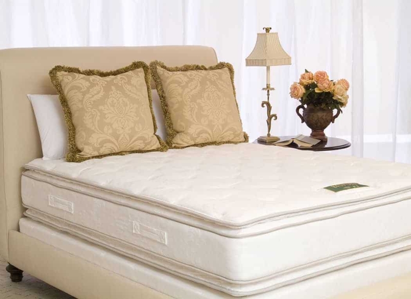 Cream Quilted Pillow Top Mattress Damask Traditional Style