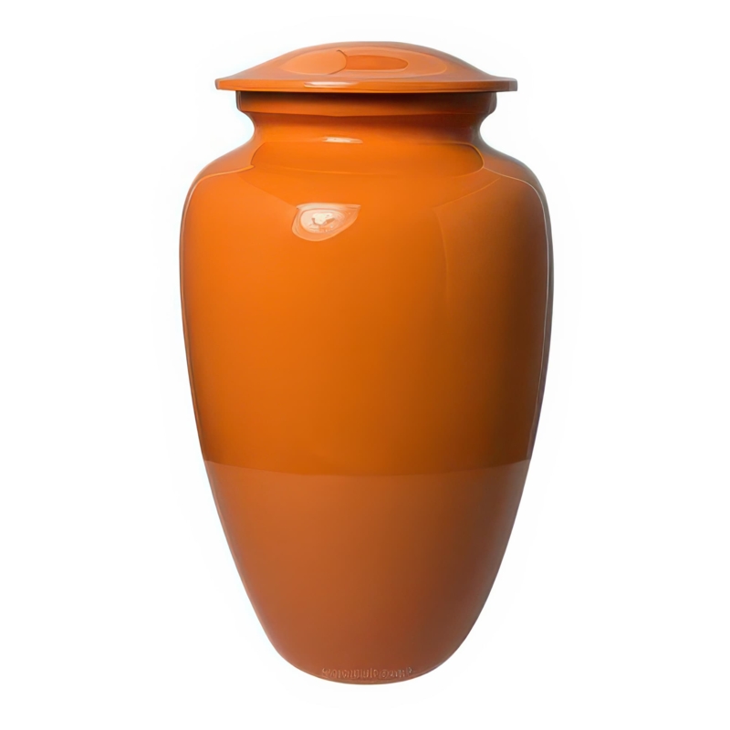 Cremation Urn Domed Lid High-Gloss Finish, Tapered Body Memorial.