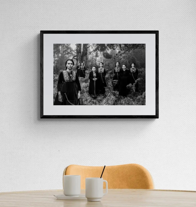 Cultural Wall Art: Framed Greek Costume Print