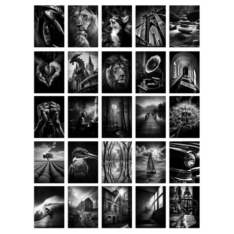 Dark Academia Wall Art: 50 Piece Collage Kit