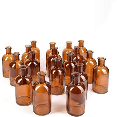 Decorative Bottles: Amber Glass Translucent Varied Vintage (62 chars)