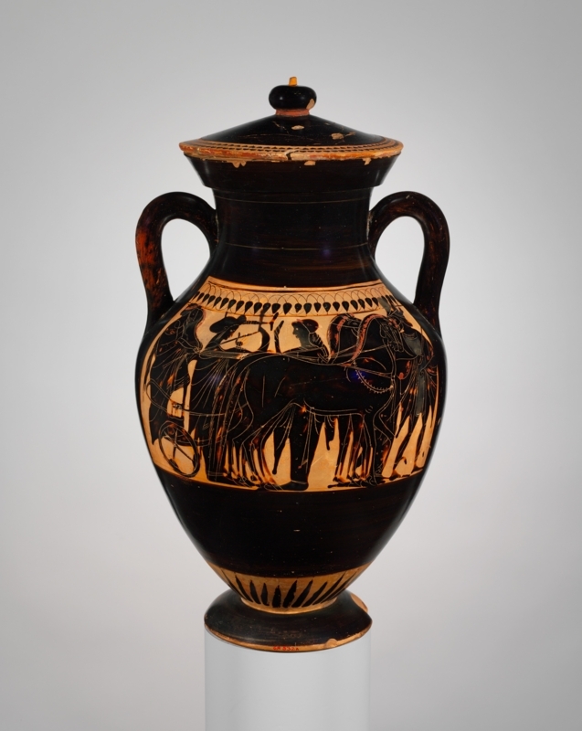 Decorative Jar Lidded Design Classical Greek Amphora Home Decor