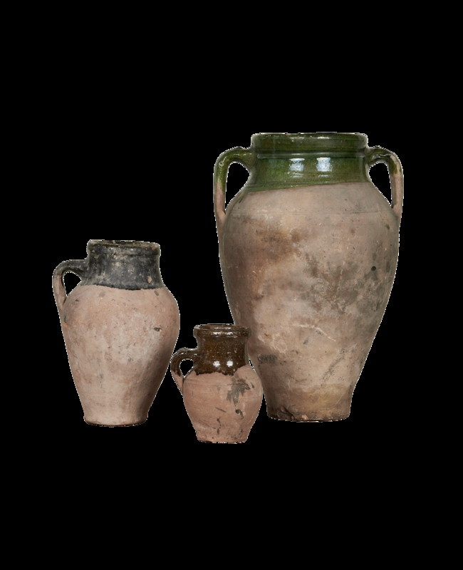 Decorative Vase Drip Glaze Weathered Clay Rustic Mediterranean