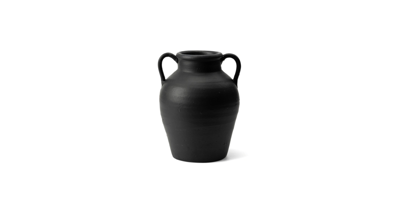 Decorative Vase Two Ear Handles Wabi Sabi Pottery Rustic Accents