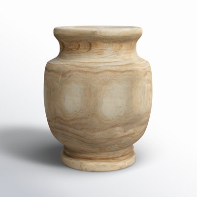 Decorative Vase Urn Silhouette Matte Wood Grain Rustic Farmhouse Decor