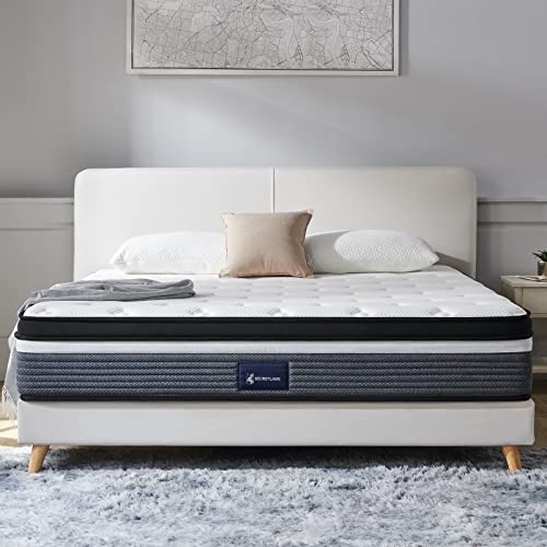 Diamond Quilted Hybrid Mattress, Charcoal Grey Ribbed Sides