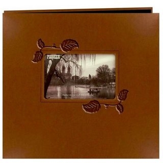 Embossed Leaf Decorative Album with Central Photo Window