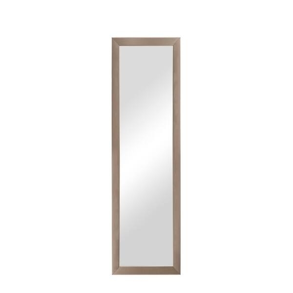 Espresso Full Length Mirror Slender Profile Transitional Style