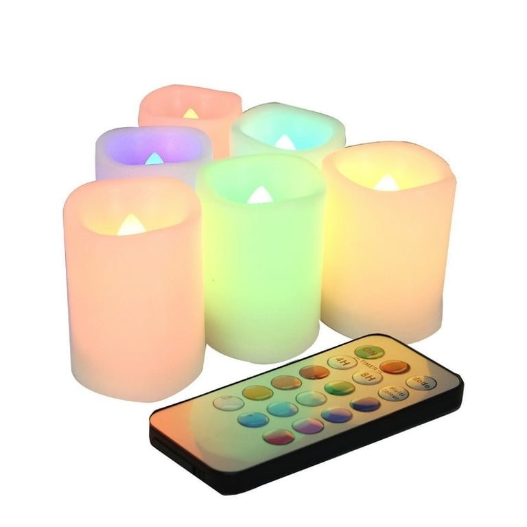 Flameless Votive Candles Set of 6, Color Changing with Remote Control