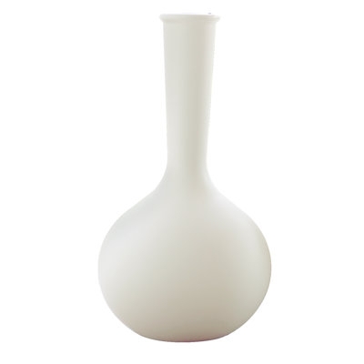 Floor Vase Bulbous Base Elongated Neck Matte Minimalist Resin