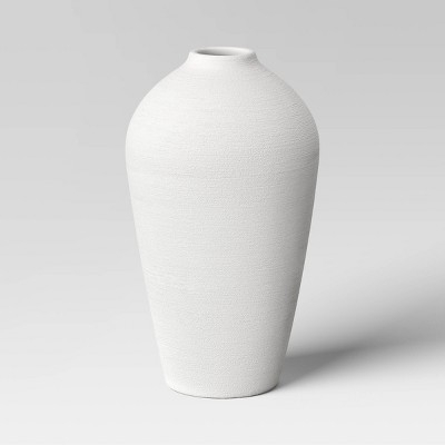 Floor Vase Sandy Granular Texture Tapered Ceramic Organic Modern