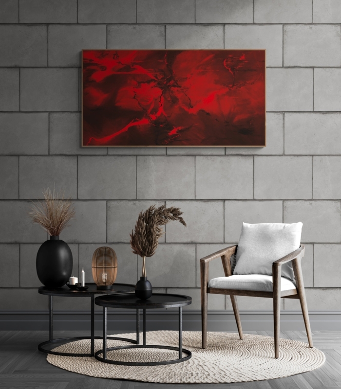 Fluid Abstract Wall Art Dramatic Design Large Scale Decor