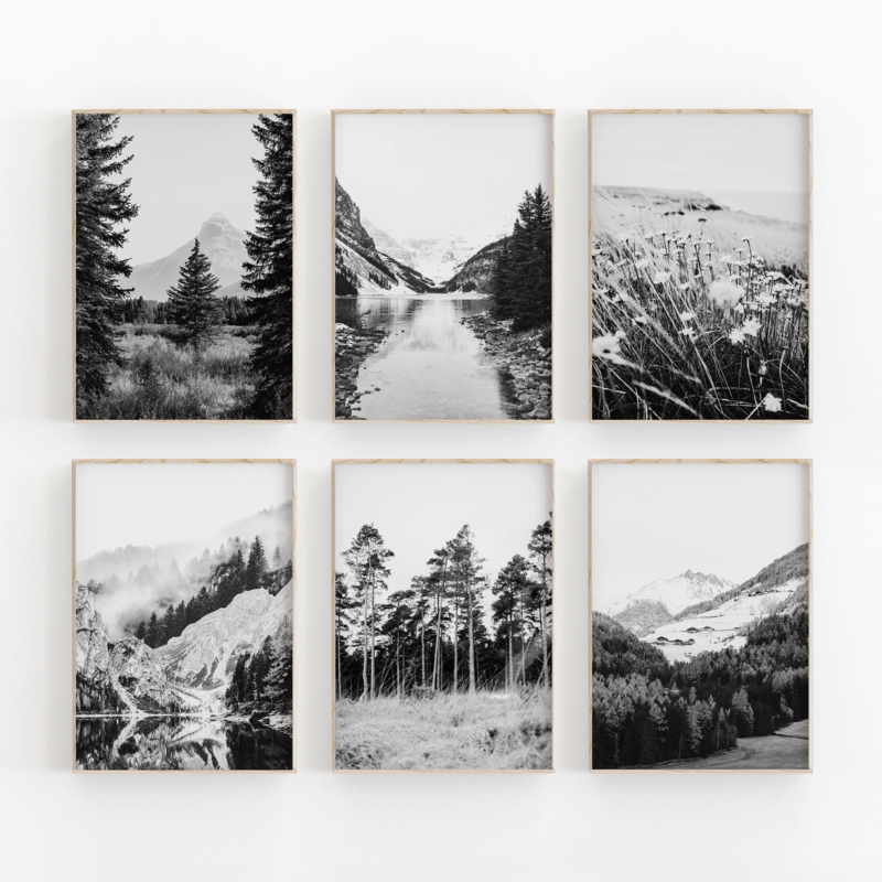 Forest Wall Art Set: Scandinavian Nature Prints