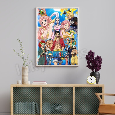 Framed Anime Poster Vibrant Pop Culture Eclectic Wall Art Decor