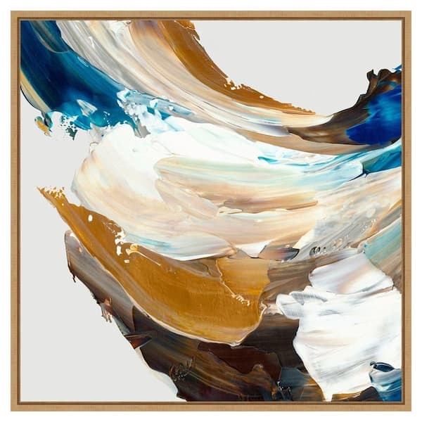 Framed Wall Art: Impasto Texture, Crashing Wave Motif, Coastal
